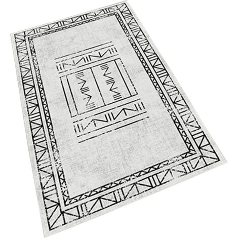Alfombra de poliester estampada 100 x 200cm modelo Nine gris