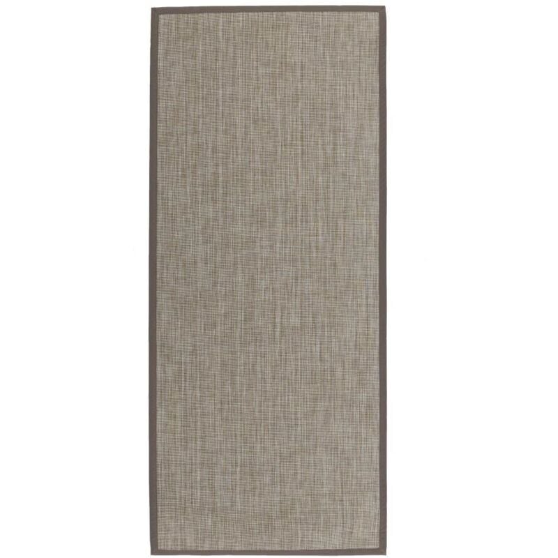 

Alfombra de polipropileno pasillera para exterior gris clásica de 175x75 cm