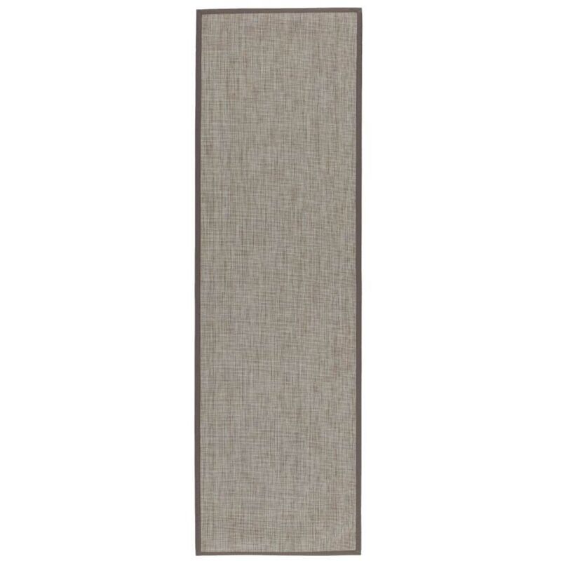 

Alfombra de polipropileno pasillera para exterior gris clásica de 200x60 cm