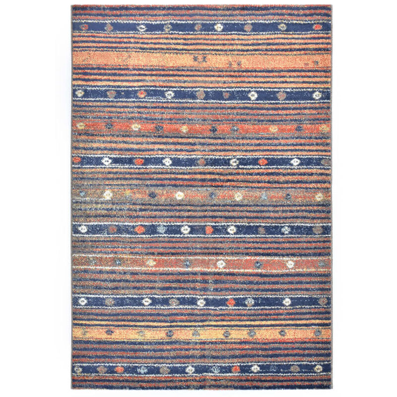 

Alfombra de PP azul y naranja 140x200 cm - Azul - Vidaxl