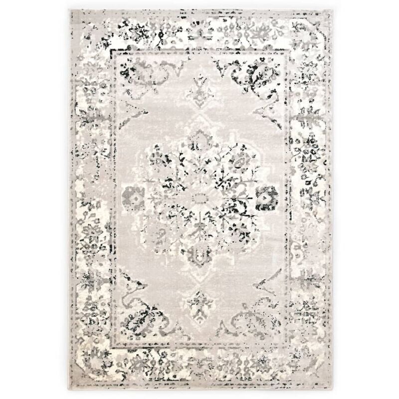 

Alfombra de PP gris y negro 120x170 cm