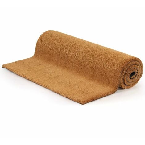 Alfombra de puerta de fibra de coco Vidaxl 24 mm 100x200 cm natural