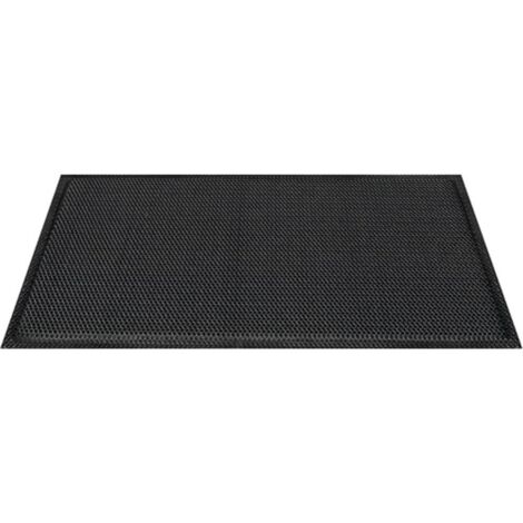 Alfombra de puerta efecto 3D antracita PES L400xW600xS10mm