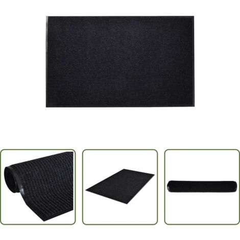 Alfombra de puerta -  Felpudo negro 90 x 150 cm PVC