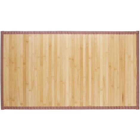 Alfombra de salida para bañera y ducha 80 x 45 cm bambú 130002845