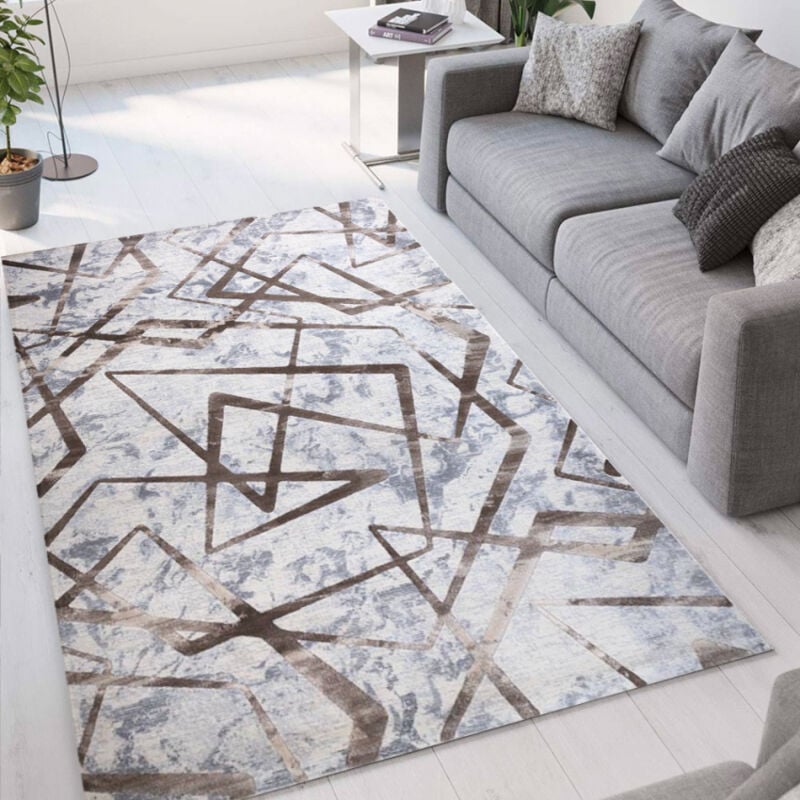 

Alfombra de diseño geométrico moderno de pelo Double MAR001 | Talla: 80 x 150