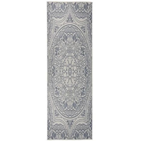 Alfombra de tela plana al aire libre 80x250 cm de azul estándar - 315533