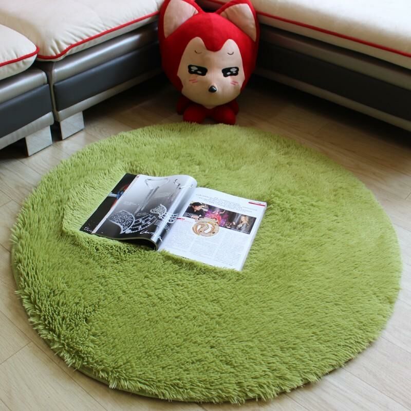 

Alfombra de Terciopelo esponjosa súper Suave para Interiores, Linda Alfombra de Dormitorio esponjosa, Adecuada para cojín de sofá de baño (Verde