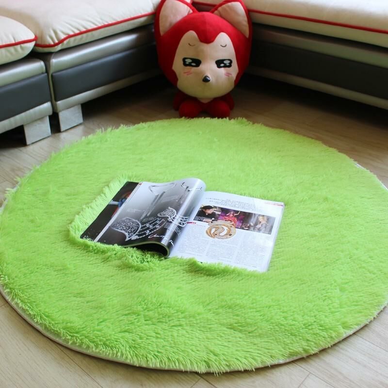 

Alfombra de Terciopelo esponjosa súper Suave para Interiores, Linda Alfombra de Dormitorio esponjosa, Adecuada para cojín de sofá de baño (Verde,