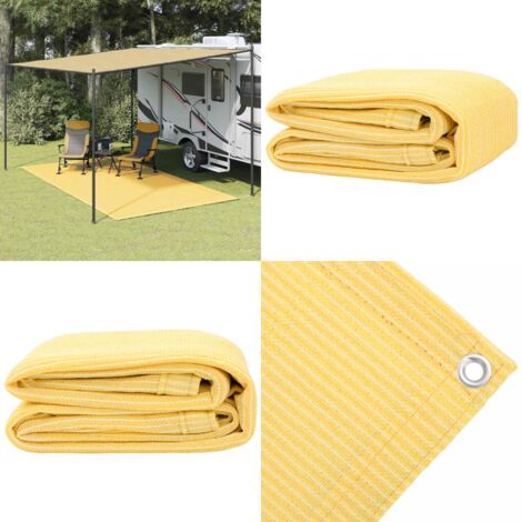 Alfombra de tienda de campaña beige 250x450 cm - Alfombra para caravana - Alfombra para exteriores