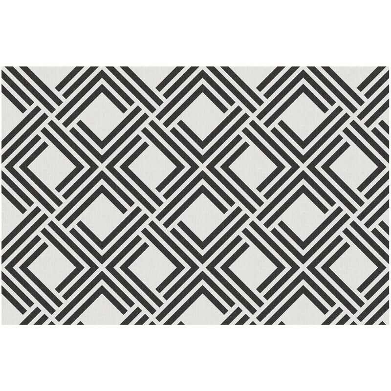 

Alfombra de vinilo tejido Living Dec Geom en color negro 60 x 90 cm