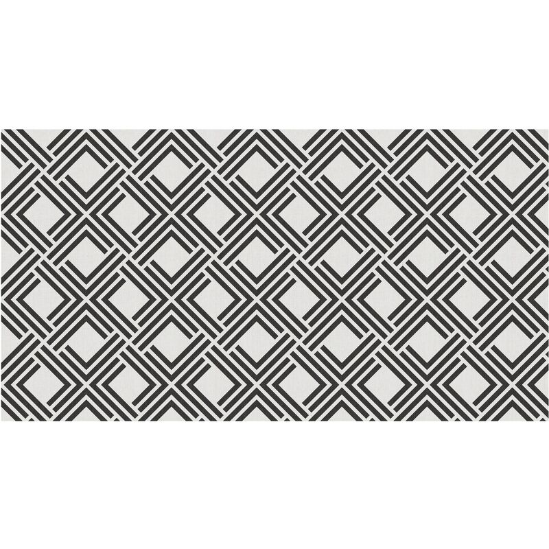 

Alfombra de vinilo tejido Living Dec Geom en color negro 80 x 150 cm
