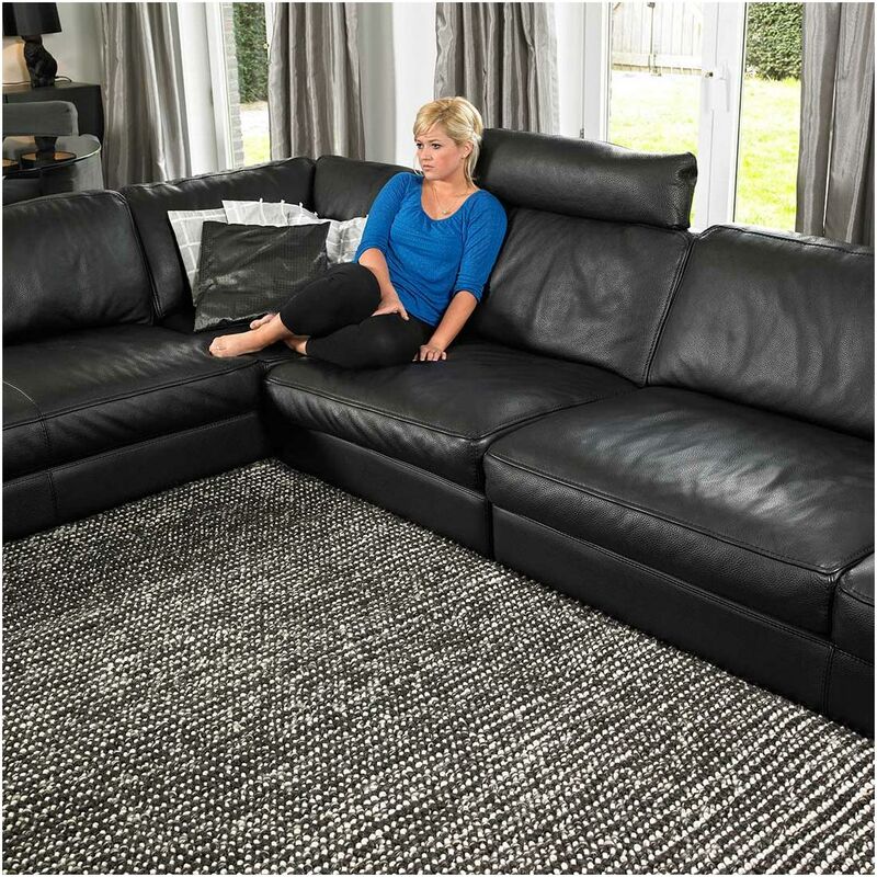 

Alfombra de Woolen Kilim Completa Mira a mano 603 1A2T Color natural de la alfombra de lana Salón o habitación en UnAmourDeTapis - Gris