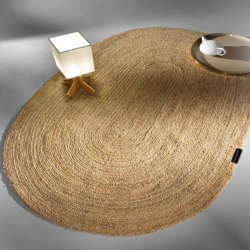 

Kilim nativo 1a2t sombrero en yute gris - Crème