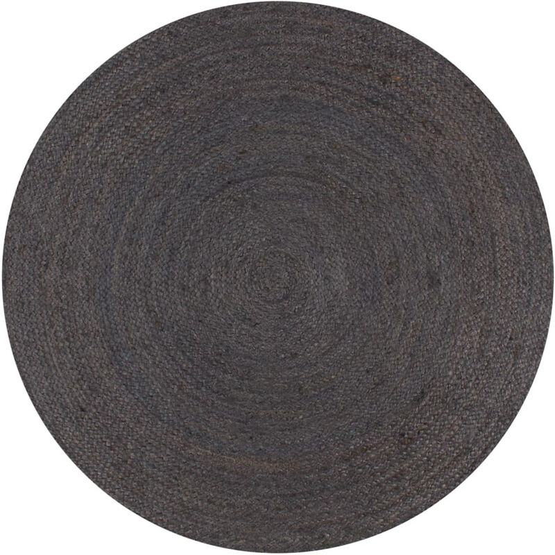 

Alfombra de yute tejida a mano 120 cm gris oscuro