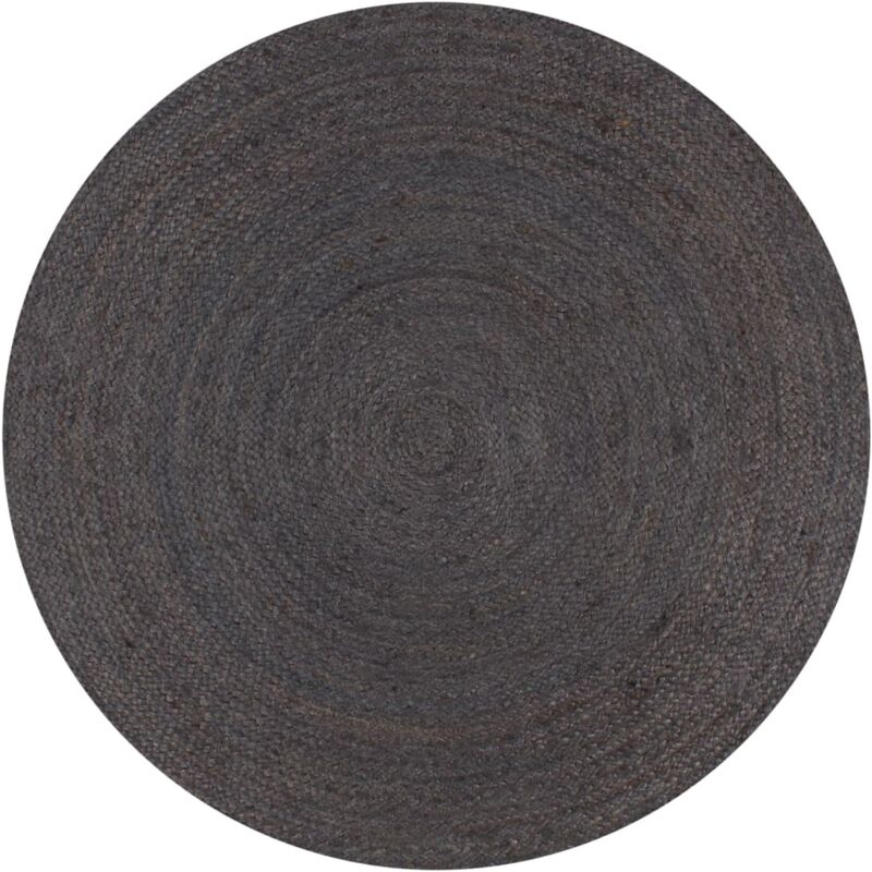 

vidaXL Alfombra de yute tejida a mano 120 cm gris oscuro - Gris