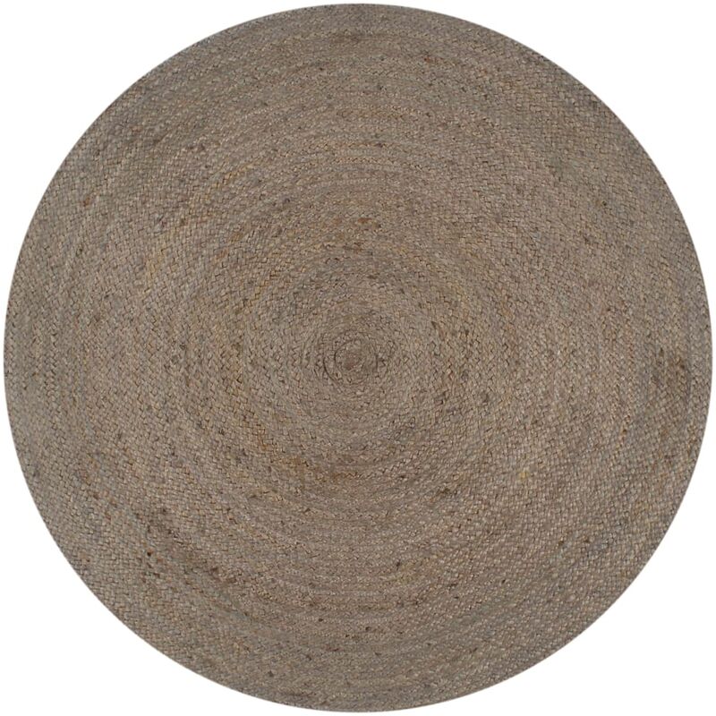 

Alfombra de yute tejida a mano redonda 120 cm gris - Gris - Vidaxl