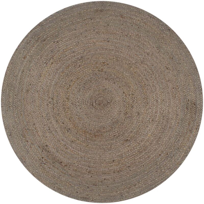 

vidaXL Alfombra de yute tejida a mano redonda 150 cm gris - Gris