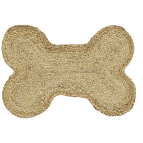Alfombra de yute y hueso