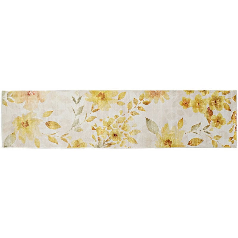 

Alfombra DKD Home Decor Amarillo Blanco Poliéster Algodón (60 x 240 x 0.5 cm)