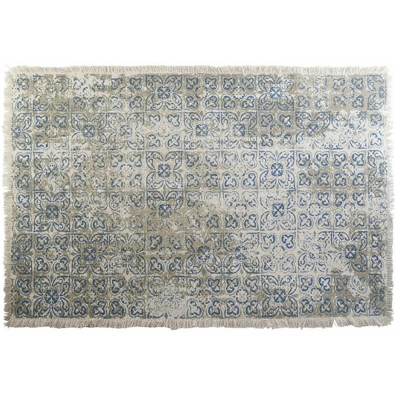 

Alfombra DKD Home Decor Azul Beige Algodón Azulejo (160 x 230 x 1 cm)