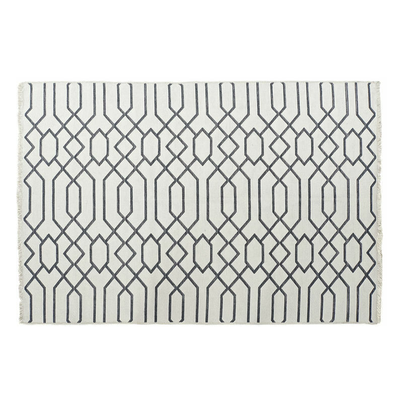 

Alfombra DKD Home Decor Blanco Gris Poliéster Algodón (120 x 180 x 1 cm)