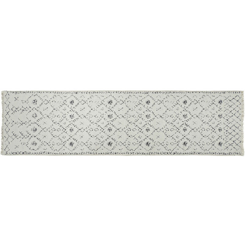 

Alfombra DKD Home Decor Blanco Gris Poliéster Algodón (60 x 240 x 1 cm)