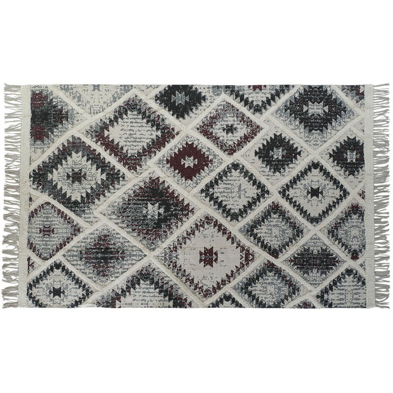 

Alfombra DKD Home Decor Blanco Negro Rojo Algodón (160 x 230 x 1 cm)