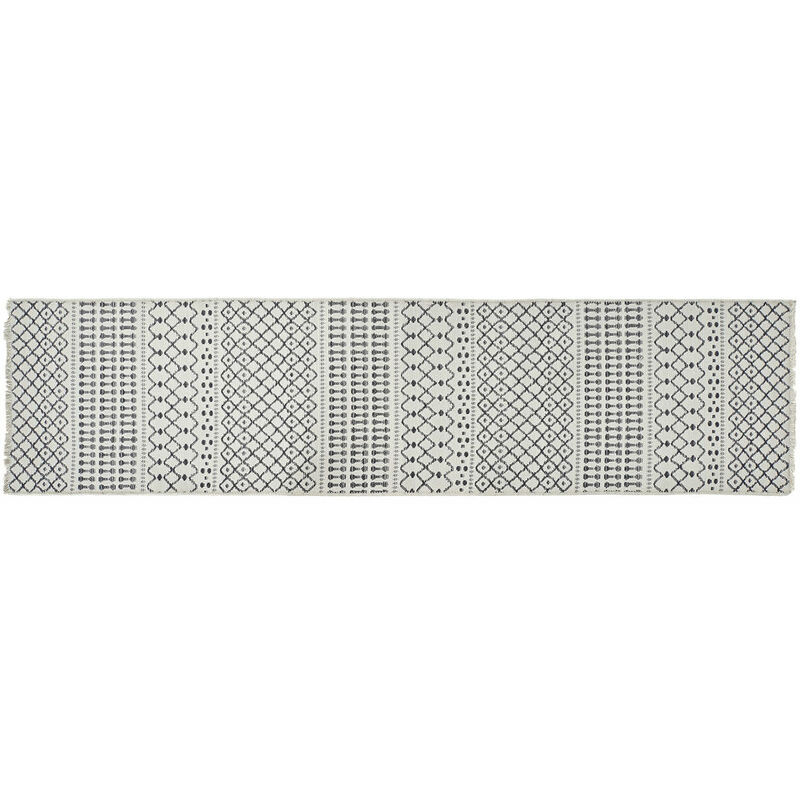

Alfombra DKD Home Decor Blanco Poliéster Algodón Gris oscuro (60 x 240 x 1 cm)