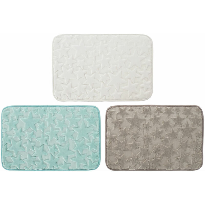 

Alfombra DKD Home Decor Estrellas Poliéster (3 pcs) (60 x 60 x 40 cm)