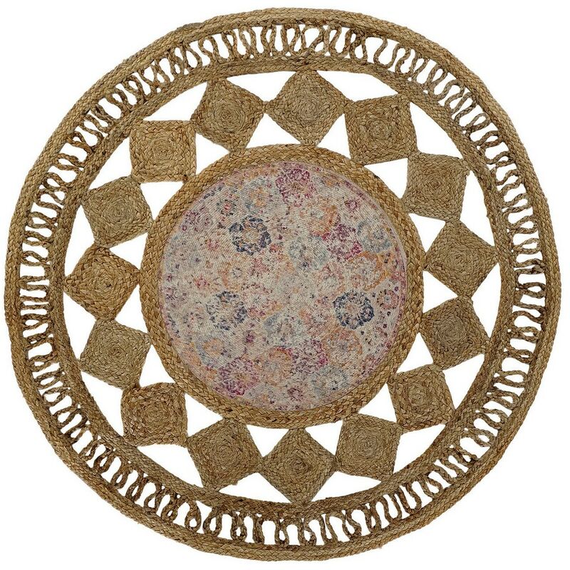 

Alfombra DKD Home Decor Jute Algodón Boho (160 x 160 x 0.5 cm)