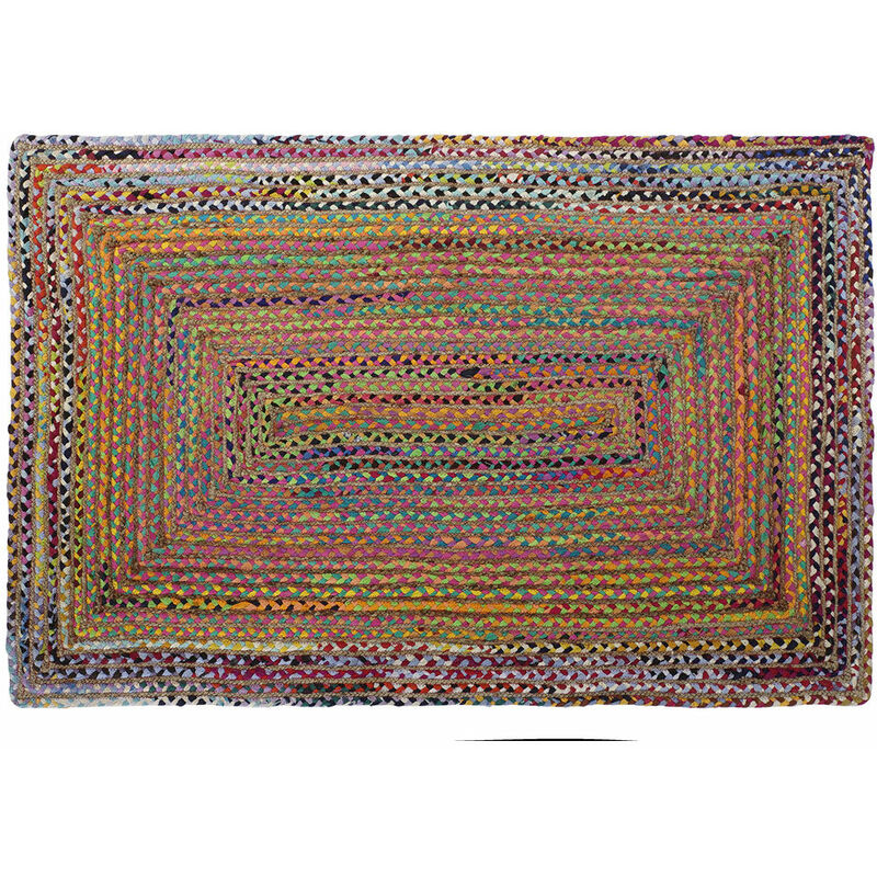 

Alfombra DKD Home Decor Marrón Multicolor Jute Algodón (120 x 180 x 1 cm)