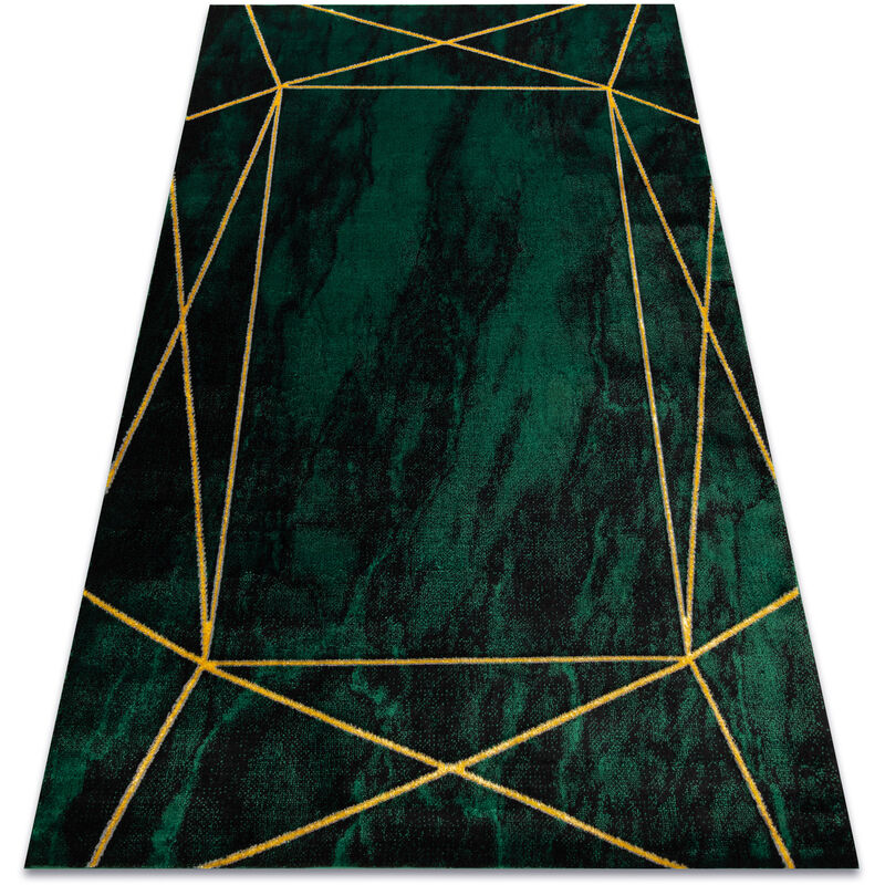 

Rugsx - Alfombra EMERALD exclusivo 1022 glamour, elegante geométrico, mármol botella verde / oro Tonos de verde 160x220 cm