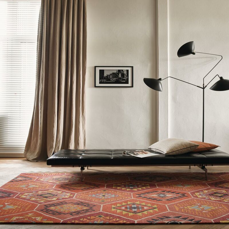 

Brink&campman - Moderno Yara Nomad BCA 1A2T alfombra en lana beige - Orange