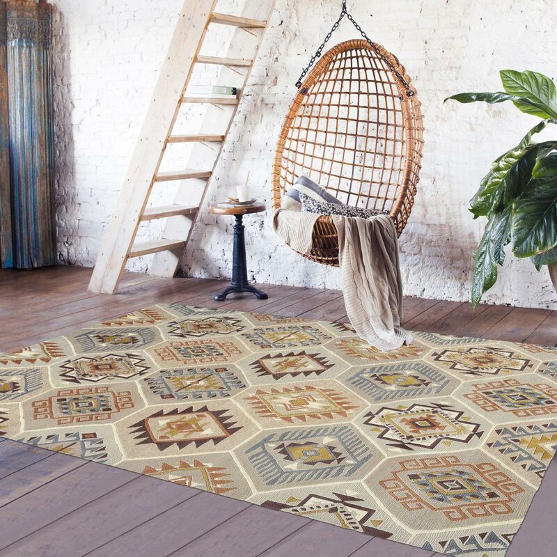 

Moderno Yara Nomad BCA 1A2T alfombra en lana beige - Beige