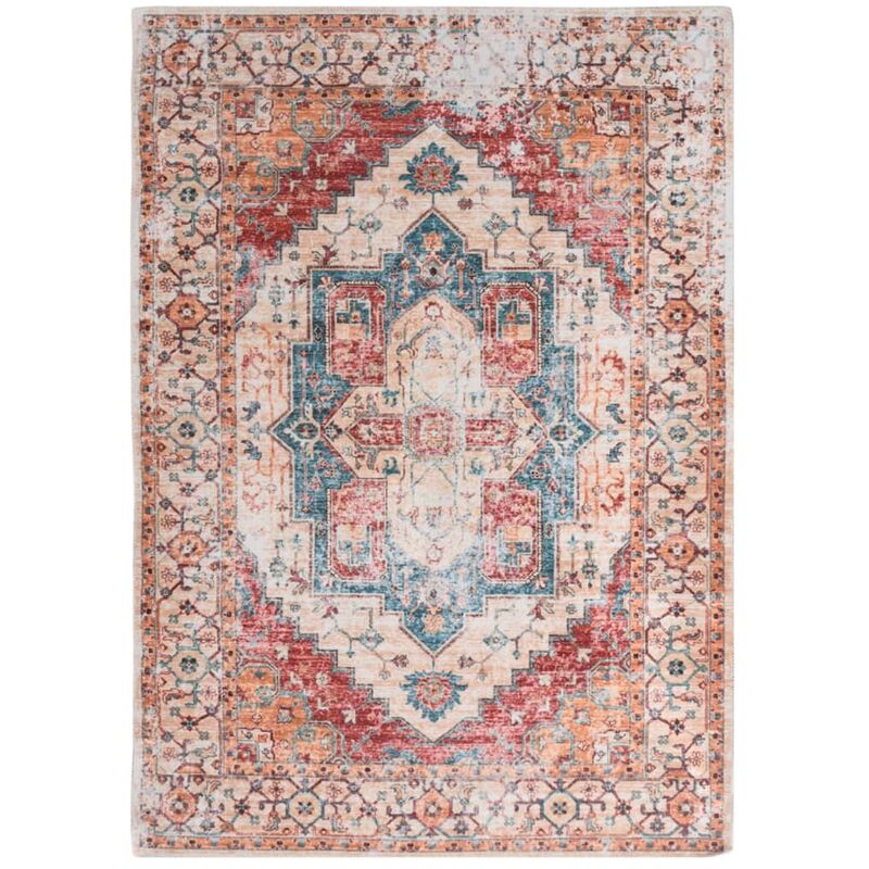 

Alfombra estampada lavable multicolor poliéster 140x200 cm