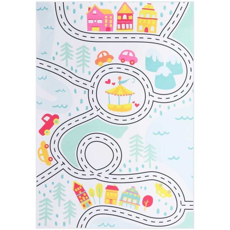 

vidaXL Alfombra estampada tela multicolor 80x150 cm - Multicolor