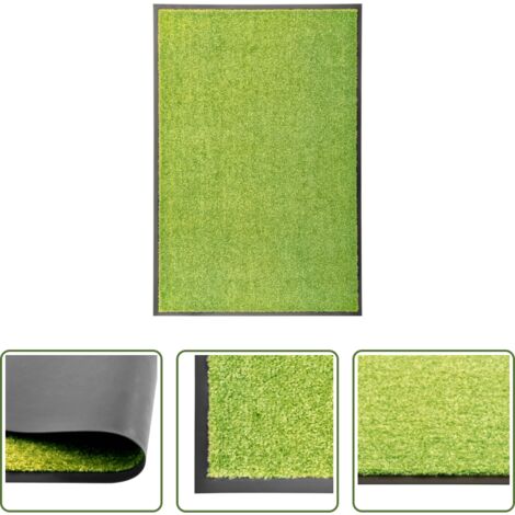 Alfombra exterior -  Felpudo lavable verde 60x90 cm