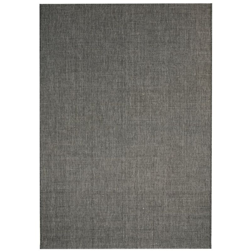 

Alfombra exterior/interior 140x200 apariencia sisal gris oscuro - Gris