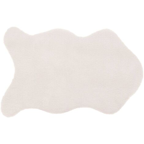 Alfombra extrasuave - efecto piel - marfil 60 x 90 cm - Atmosphera créateur d'intérieur
