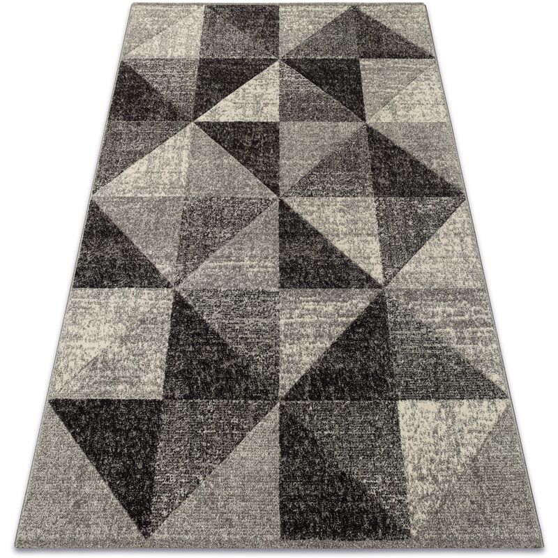 

Rugsx - Alfombra FEEL 5672/16811 Triángulos gris/antracita/crema Tonos de gris y plata 140x190 cm