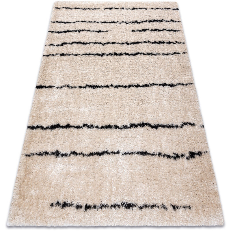 

Rugsx - Alfombra FLUFFY 2371 shaggy rayas - crema / antracita Tonos de beige 200x290 cm