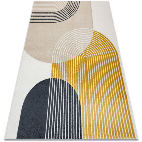 Alfombra FUSION 0240 crema / amarillo - Geométrica, moderna, abstracta yellow 160x220 cm