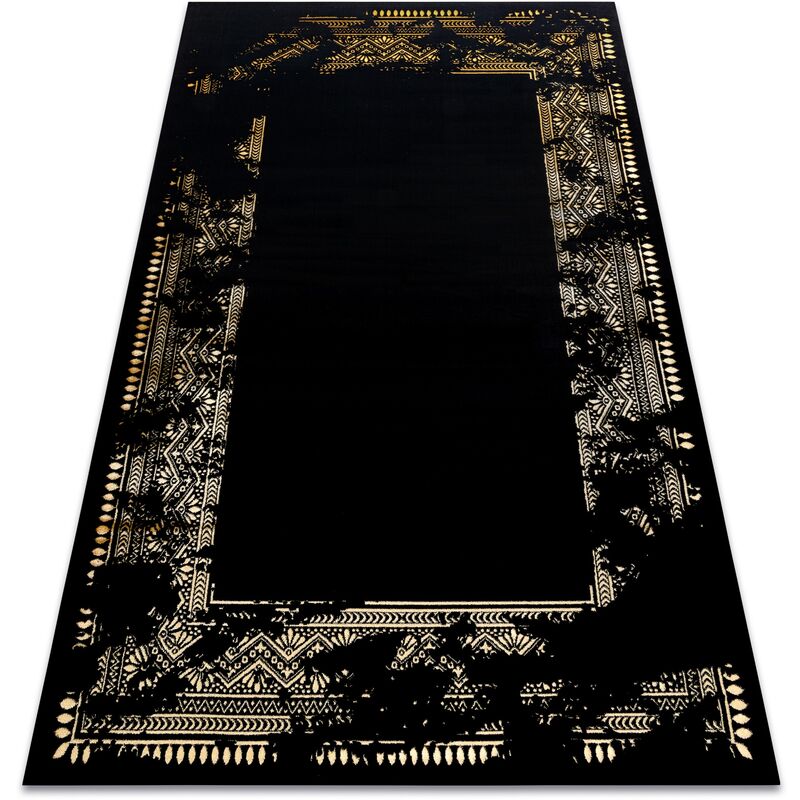 

Rugsx - Alfombra GLOSS moderno 408C 86 Marco elegante, glamour, art deco negro / oro Negro 240x330 cm