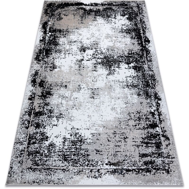 

Rugsx - Alfombra GLOSS moderno 8493 78 vintage, elegante, marco gris / negro Tonos de gris y plata 140x190 cm