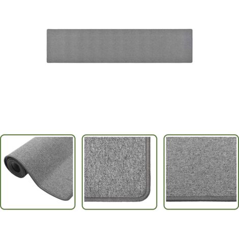 Alfombra gris -  Alfombra de pasillo gris oscuro 50x250 cm