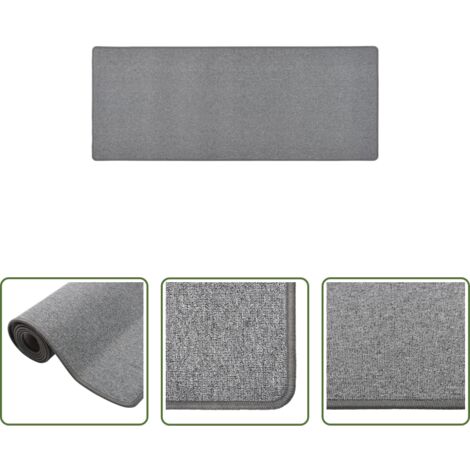 Alfombra gris -  Alfombra de pasillo gris oscuro 80x200 cm