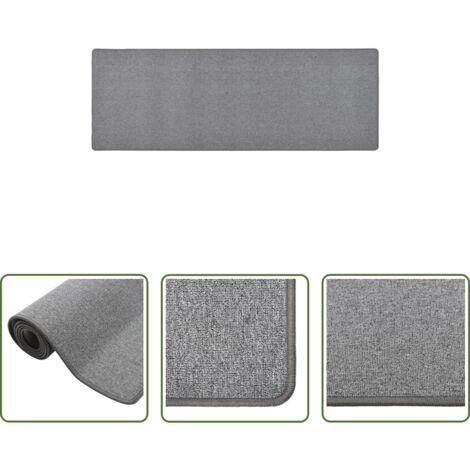 Alfombra gris -  Alfombra de pasillo gris oscuro 80x250 cm