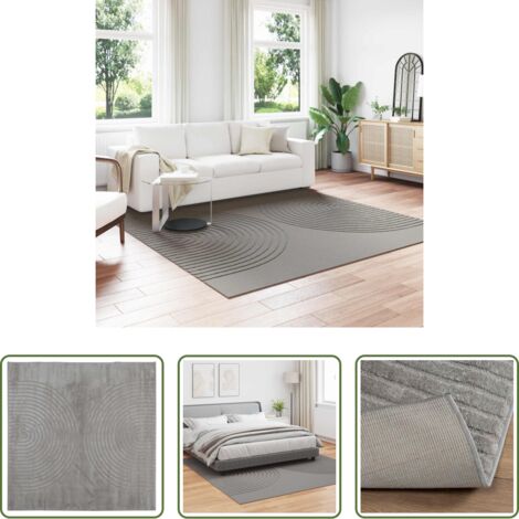 Alfombra gris -  Alfombras de área Cuadrado GALATI Gris 240 x 240 cm Poliéster