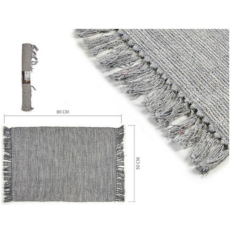 

Alfombra Gris Algodón (50 x 1 x 80 cm)